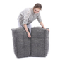 Grey Ottoman Modular Beanbag in Interior Fabric