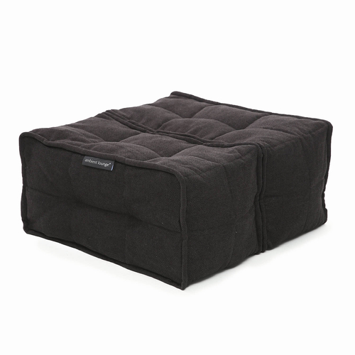 Black Ottoman Modular Beanbag in Interior Fabric