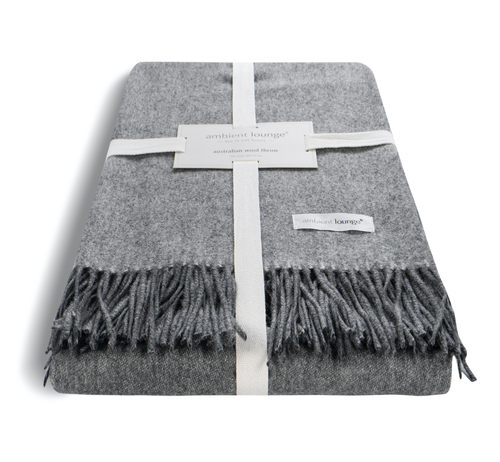 Merino Wool Luxury Throw (Dusky Grey)