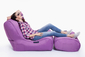 purple ottoman bean bag