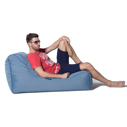 blue studio lounger bean bag