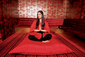 red zen lounger bean bag