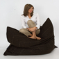 brown flat pillow made of bean bags by Ambient Lounge