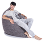 grey flat pillow made of bean bags by Ambient Lounge