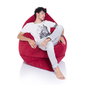 red flat pillow made of bean bags by Ambient Lounge