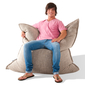 beige flat pillow made of bean bags by Ambient Lounge