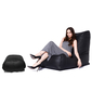 black leather bean bags - Ambient Lounge