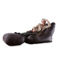 brown leather bean bags - Ambient Lounge