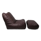 brown leather bean bags - Ambient Lounge