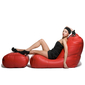 red leather bean bags - Ambient Lounge