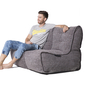 Grey Twin Couch Bean Bag Sofa