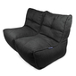 comfortable 2 Piece Twin couch Bean Bags in Black Interior Fabric