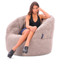 beige bean bag chair