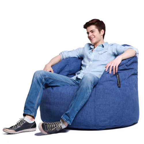 blue bean bag chair