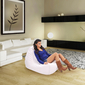 White Leather Bean Bag - Ambient Lounge