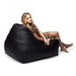 Black Leather Bean Bag - Ambient Lounge