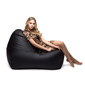 Black Leather Bean Bag - Ambient Lounge