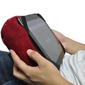 red iPad Pro protective cushion or travel rest pillow by Ambient Lounge