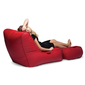 red leather bean bags - Ambient Lounge