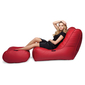 red leather bean bags - Ambient Lounge