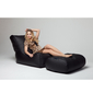 black leather bean bags - Ambient Lounge