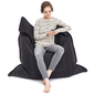 black flat pillow made of bean bags by Ambient Lounge