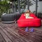 red satellite twin bean bag