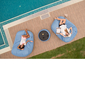 blue satellite twin bean bag