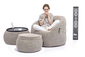 beige designer sofa set bean bag by Ambient Lounge