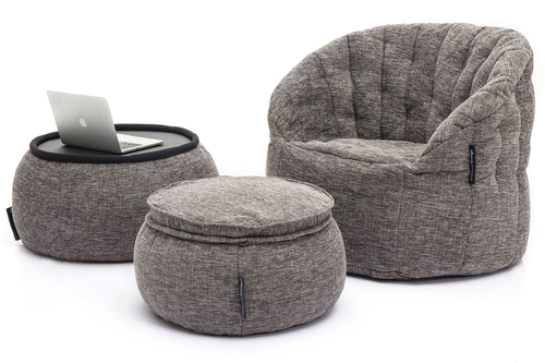 grey designer sofa set bean bag by Ambient Lounge