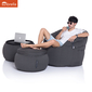 black designer sofa set in Sunbrella fabric bean bag by Ambient Lounge