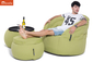 lime green designer sofa set in Sunbrella fabric bean bag by Ambient Lounge