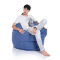 blue flat pillow made of bean bags by Ambient Lounge