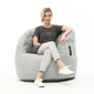 silver large bean bag sofa