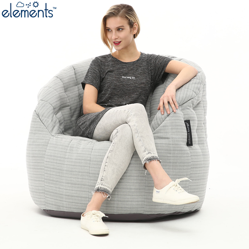 silver large bean bag sofa