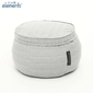 white bean bag ottoman table