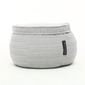 white bean bag ottoman table