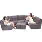 grey fabric modular sofa bean bags by ambient lounge