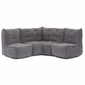 Grey fabric modular sofa bean bags by ambient lounge for home cinema