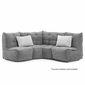 comfortable cozy corner Bean Bags in grey Interior Fabric