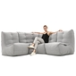 grey fabric modular sofa bean bags by ambient lounge