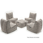 comfortable 4 Piece Modular Quad Couch Bean Bags in beige Interior Fabric