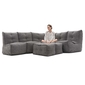 grey fabric modular sofa bean bags by ambient lounge