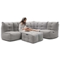 grey fabric modular sofa bean bags by ambient lounge