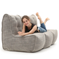 beige fabric modular sofa bean bags by ambient lounge for home cinema