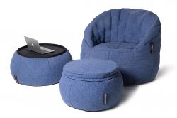 blue designer sofa set bean bag by Ambient Lounge