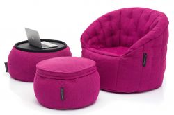 pink designer sofa set bean bag by Ambient Lounge