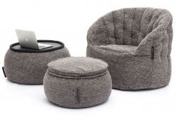 grey designer sofa set bean bag by Ambient Lounge