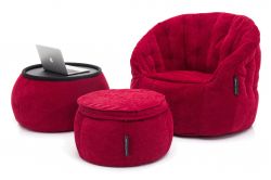 red designer sofa set bean bag by Ambient Lounge